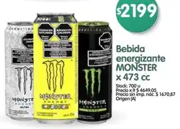 Supermercados Buenos Días Monster bebida energizante oferta