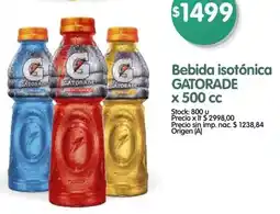 Supermercados Buenos Días Gatorade bebida isotónica oferta