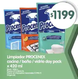 Supermercados Buenos Días Procenex limpiador cocina / baño / vidrio doy pack oferta