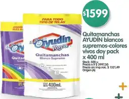 Supermercados Buenos Días Ayudín quitamanchas blancos supremos-colores vivos doy pack oferta