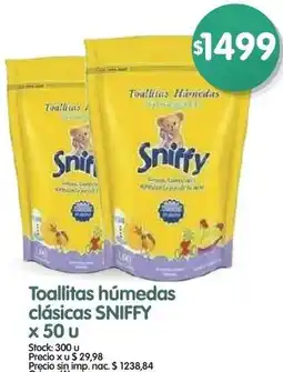 Supermercados Buenos Días Sniffy toallitas húmedas clásicas oferta