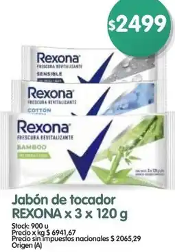 Supermercados Buenos Días Rexona jabón de tocador oferta
