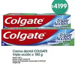 Supermercados Buenos Días Colgate crema dental triple acción oferta