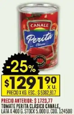 Coto Canale tomate perita clásico lata oferta