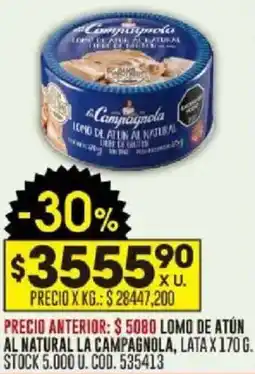 Coto La campagnola lomo de atún al natural lata oferta