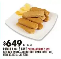 Coto Bastón de merluza con queso rebozado congelado oferta