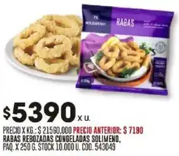 Coto Solimeno rabas rebozadas congeladas oferta