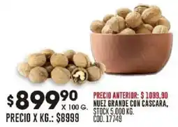 Coto Nuez grande con cascara oferta