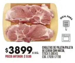 Coto Chuletas de paleta/paleta de cerdo con hueso oferta