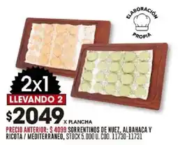 Coto Sorrentinos de nuez, albahaca y ricota/mediterráneo oferta