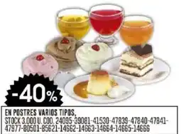 Coto En postres varios tipos oferta