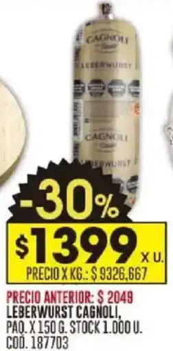 Coto Cagnoli leberwurst oferta