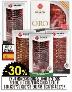 Coto Beher en jamones / chorizo / lomo ibericos oferta