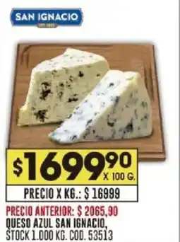 Coto San Ignacio queso azul oferta
