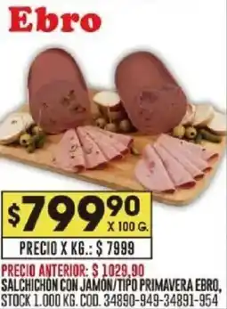 Coto Ebro salsichon con jamon / tipo primavera oferta