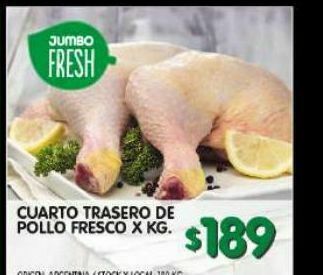 Jumbo Cuartos de pollo oferta