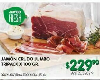 Jumbo Jamón crudo oferta