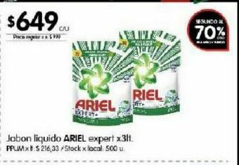 Jabón líquido ariel 3lt