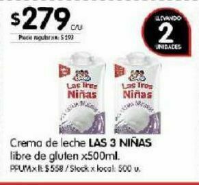 Disco Crema de leche las tres niñas 500ml oferta