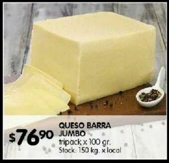 Disco Queso barra jumbo tripack 100g oferta