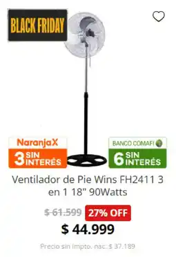 Casa del Audio Wins ventilador de pie 3 en 1 oferta