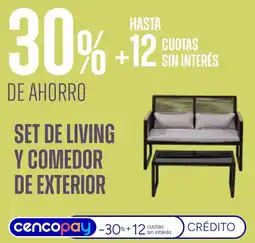 Supermercados Vea Set de living y comedor de exterior oferta