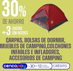 Supermercados Vea Carpas, bolsas de dormir, muebles de camping,colchones infables e infladores, accesorios de camping oferta