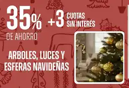 Supermercados Vea Arboles, luces y esferas navideñas oferta