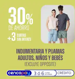 Supermercados Vea Indumentaria y pijamas adultos, niños y bebés oferta
