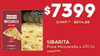 Sibarita pizza mozzarella