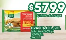 Diarco Granja del sol milanesa de soja oferta