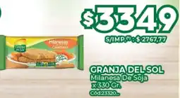 Diarco Granja del sol milanesa de soja oferta