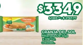Granja del sol milanesa de soja