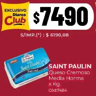 Saint paulin queso cremoso media horma