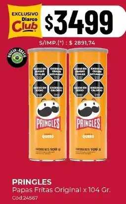 Diarco Pringles papas fritas original oferta