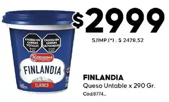 Diarco Finlandia queso untable oferta