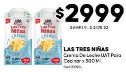 Diarco Las tres niñas crema de leche uat para cocinar oferta