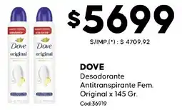 Diarco Dove desodorante antitranspirante fem. original oferta