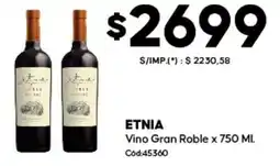 Diarco Etnia vino gran roble oferta