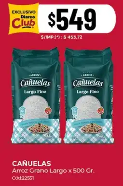 Diarco Cañuelas arroz grano largo oferta