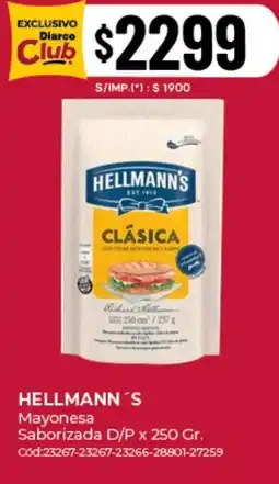 Diarco Hellmann's mayonesa saborizada d/p oferta