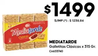 Diarco Mediatarde galletitas clásicas oferta
