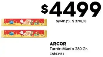 Diarco Arcor turrón maní oferta