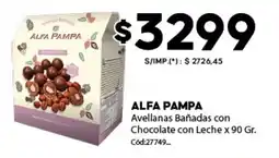 Diarco Alfa pampa avellanas bañadas con chocolate con leche oferta
