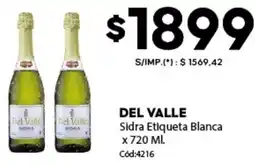 Diarco Del valle sidra etiqueta blanca oferta