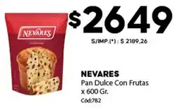 Diarco Nevares pan dulce con frutas oferta