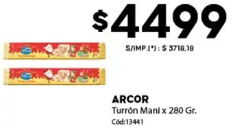 Diarco Arcor turrón maní oferta