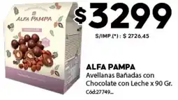 Diarco Alfa pampa avellanas bañadas con chocolate con leche oferta