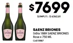 Diarco Saenz briones sidra 1889 rose oferta