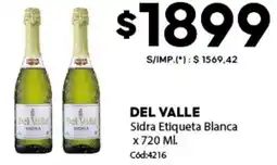 Diarco Del valle sidra etiqueta blanca oferta
